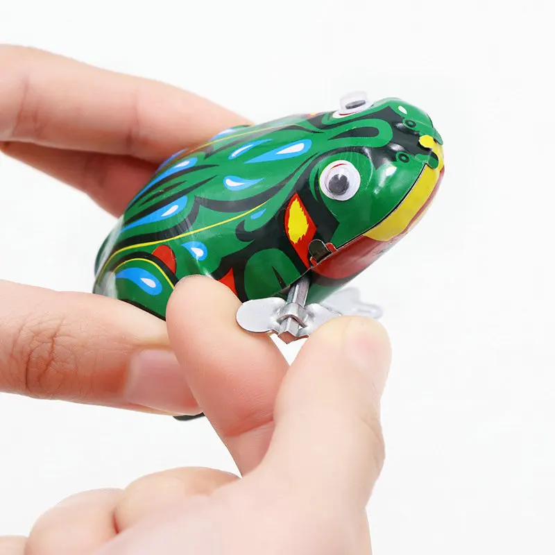 

Kids Classic Tin Wind Up Clockwork Toys Jumping Iron Frog Rabbit Cock Toy Action Figures Toy for Children Kids Classic Toy