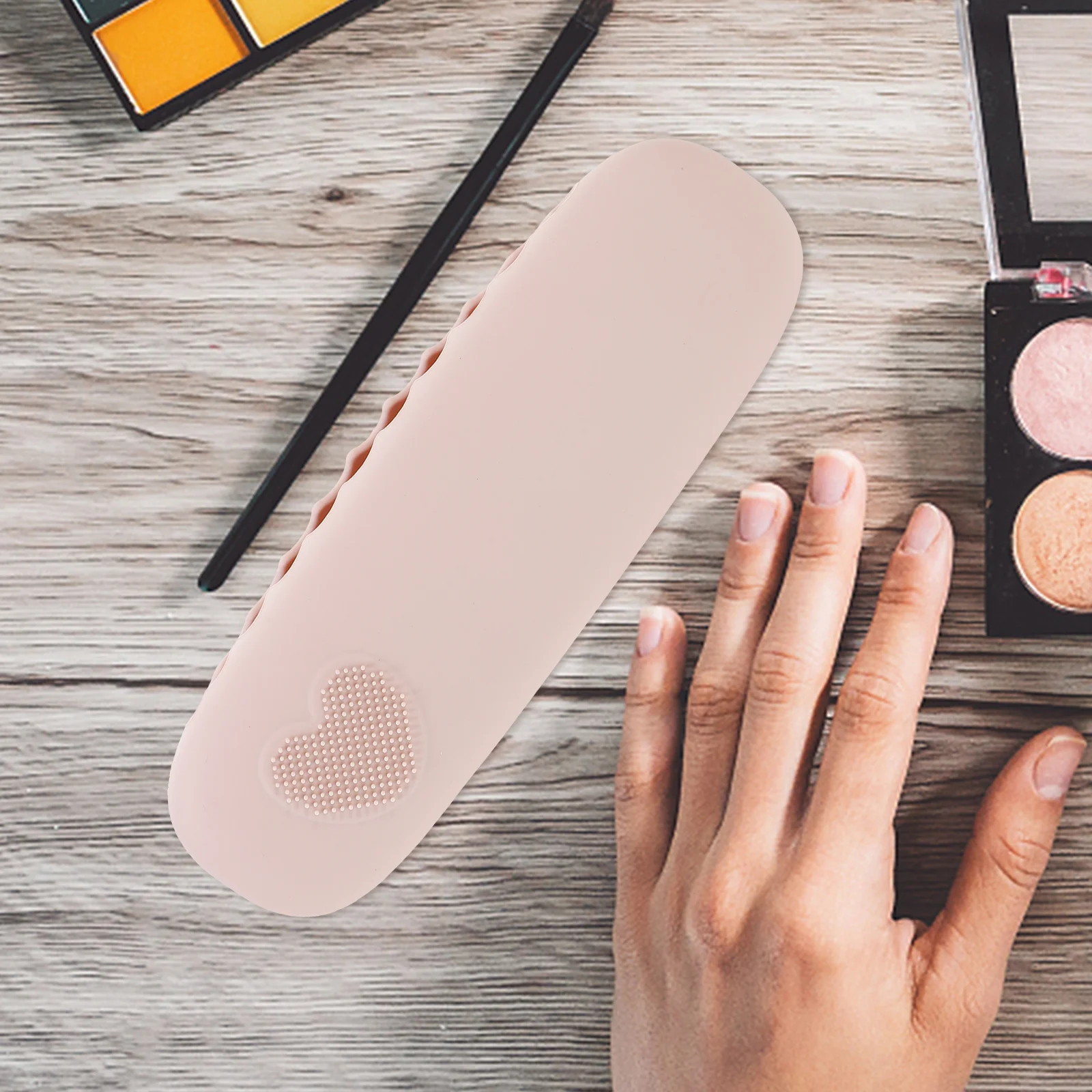 2 個のシリコンブラシバッグポータブルメイクブラシオーガナイザートラベルツール収納ポーチトラベルメイクツールバッグ