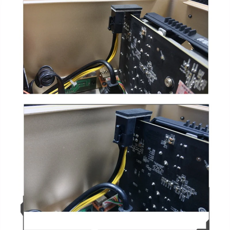 Adaptador angular de 180 graus para placa gráfica, Conector de direção hidráulica VGA, Atx fêmea de 8 pinos macho de 8 pinos