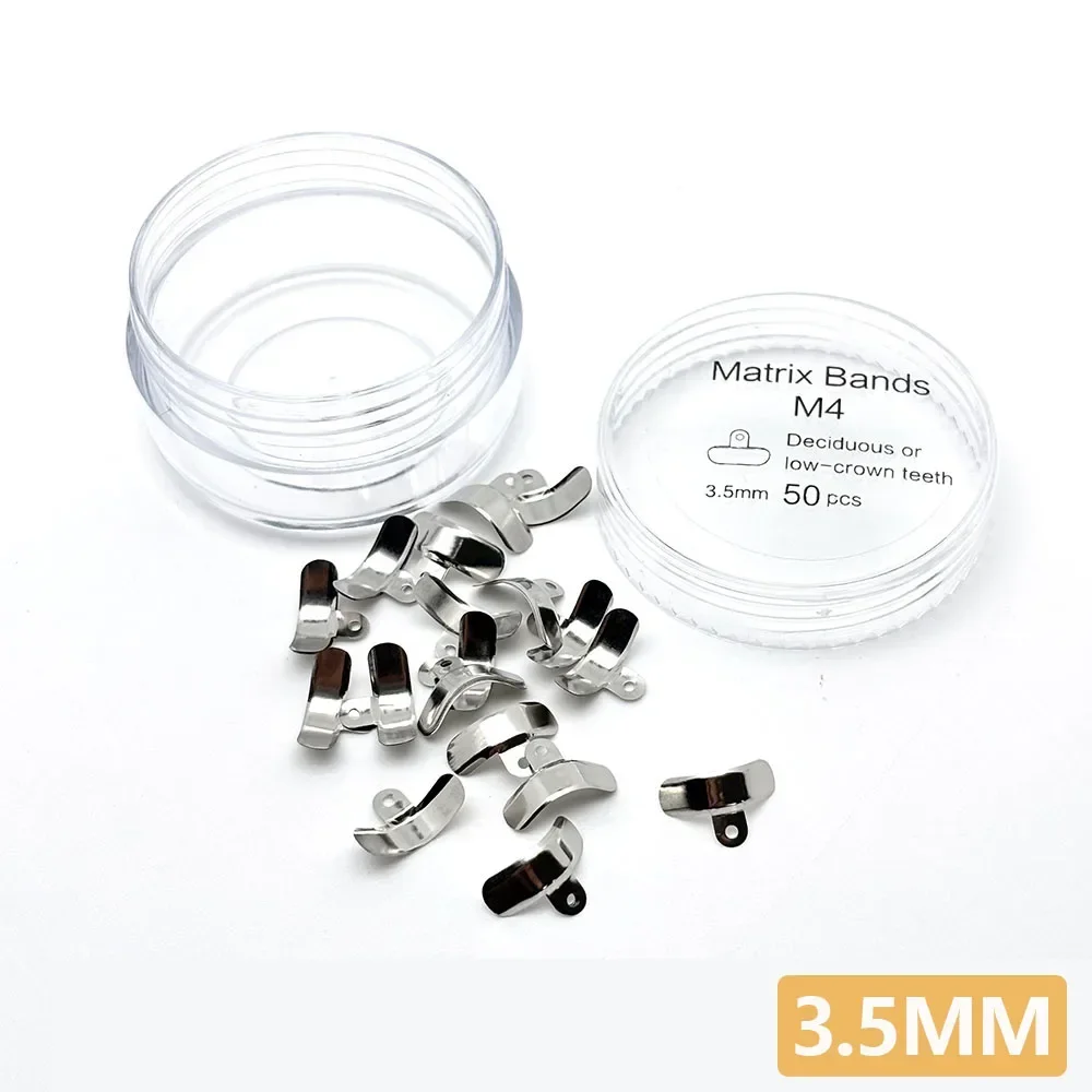 

50 шт. Секционные контурные металлические матрицы для зуботехнических работ, автоклавируемые, для замены зубов, материал для стоматологических лабораторий и ухода за полостью рта