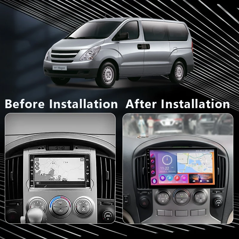 QSZN For Hyundai H1 II 2 TQ 2007 - 2015 2K QLED Android 13 Car Radio Multimedia Video Player GPS AI Voice CarPlay 4G Navigation