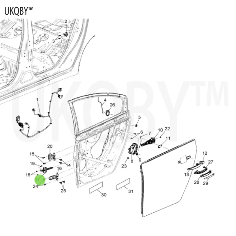 Suitable for 2009-2015 Ch ev ro le t Cr uz e rear door limiter 13255733