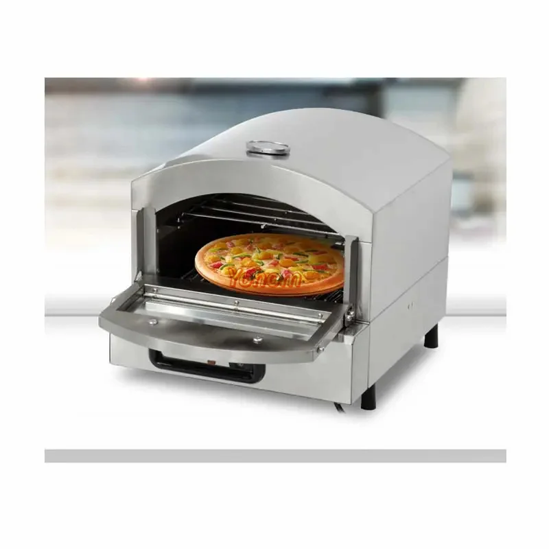 Portable Gas Pizza Cooker Oven Bakery Machines Stainless Steel Counter Top Electric Bread Baguette Baking Griddle Grill Stone