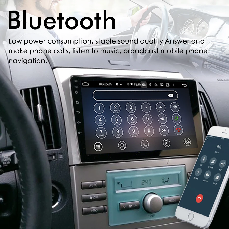 Wireless CarPlay Android 14 AI Voice Car Radio Stereo 128GB GPS Navigation For Toyota Corolla Verso 2006 Multimedia Video Player