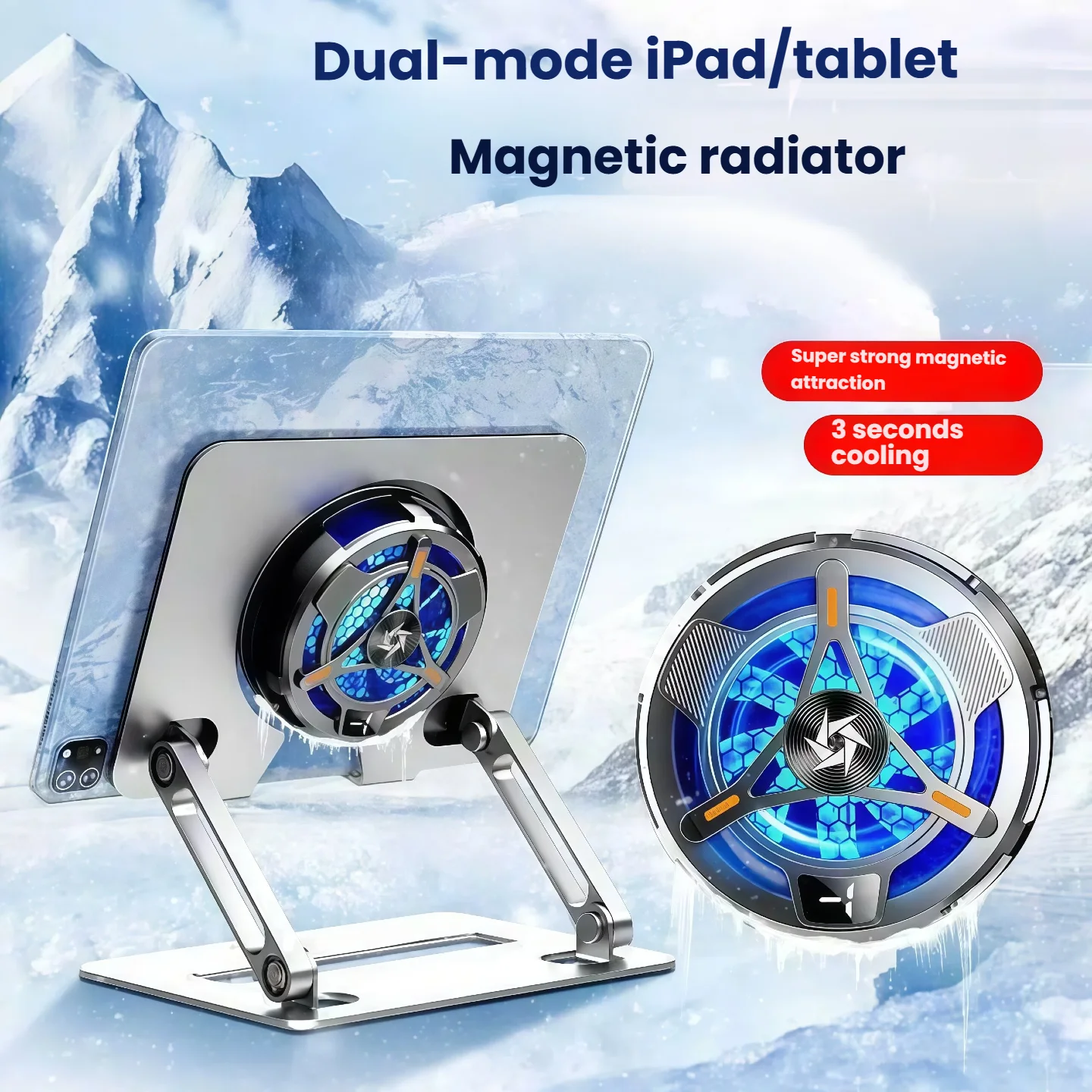 Tablet Computer Radiator Stand - Quick Heat Dissipation Lightweight Portable Cooling Fan for Tablets