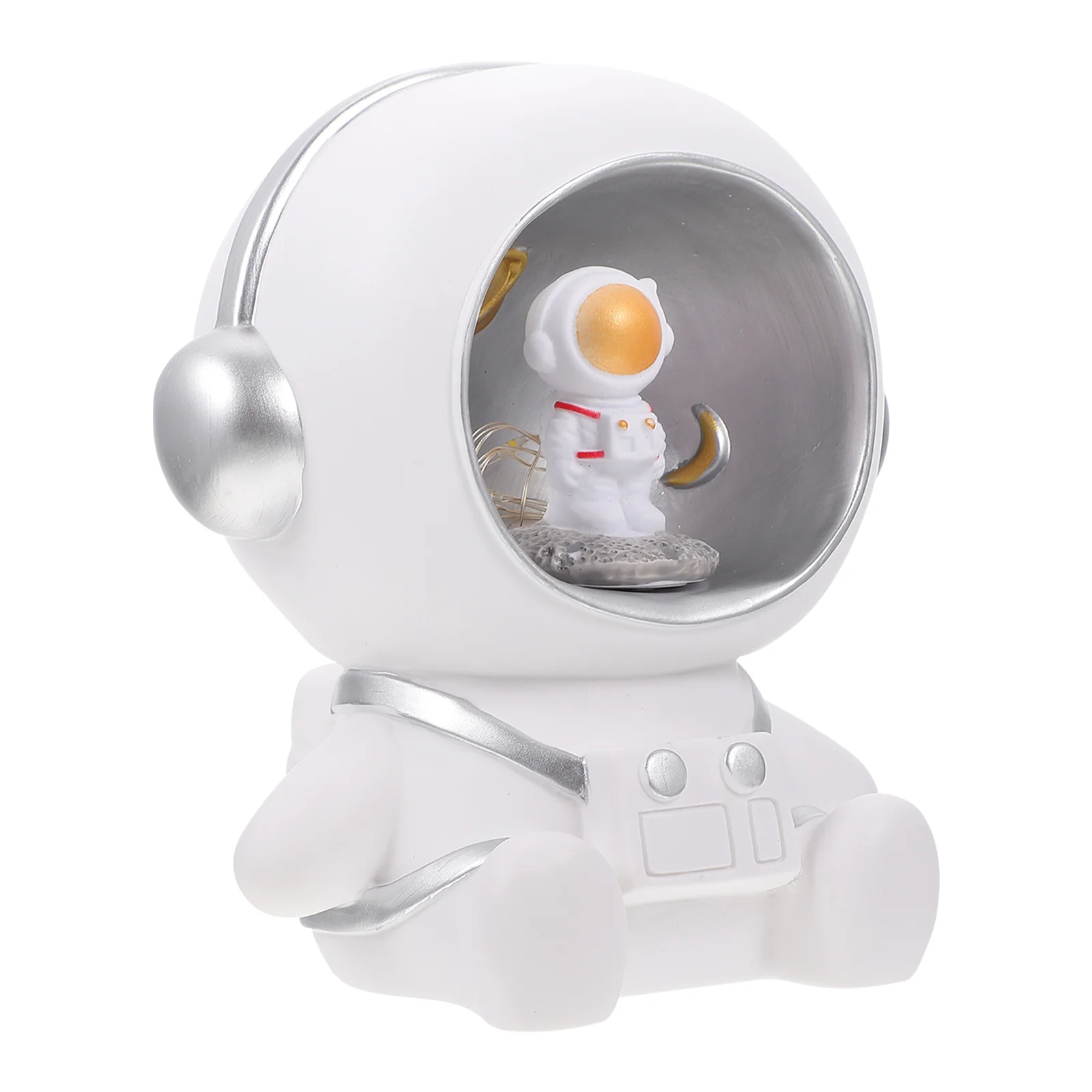 1 stks Space Boy Geldbesparende Pot Thuis Nachtlampje Kleine Lichtgevende Decoratieve Spaarpot Slaapkamer Woonkamer Sfeer Licht