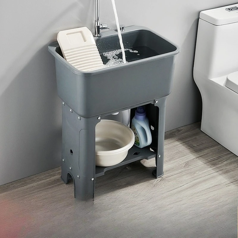 

Laundry Pool Balcony Household Outdoor Laundry Desk Washbasin Plastic Washbasin Sink Washbasin Outdoor Laundry Sink