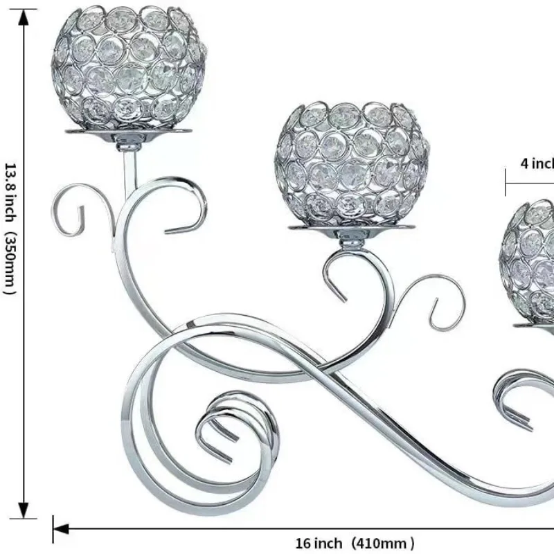 

European crystal candle holder, romantic wedding table home decoration ornament