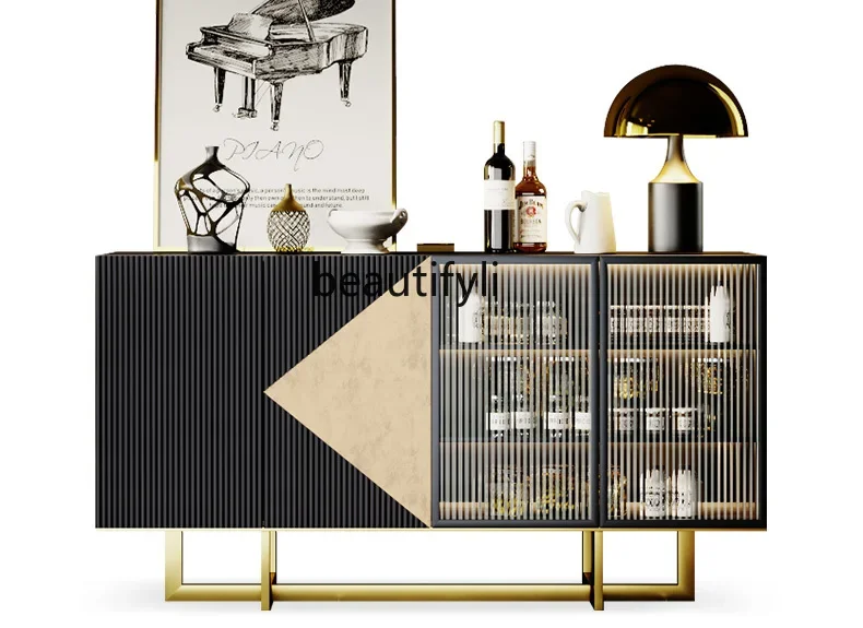 

Italian Minimalist Sideboard Cabinet Home Entrance Cabinet Storage Cabinet Living Room Integrated Storage Locker