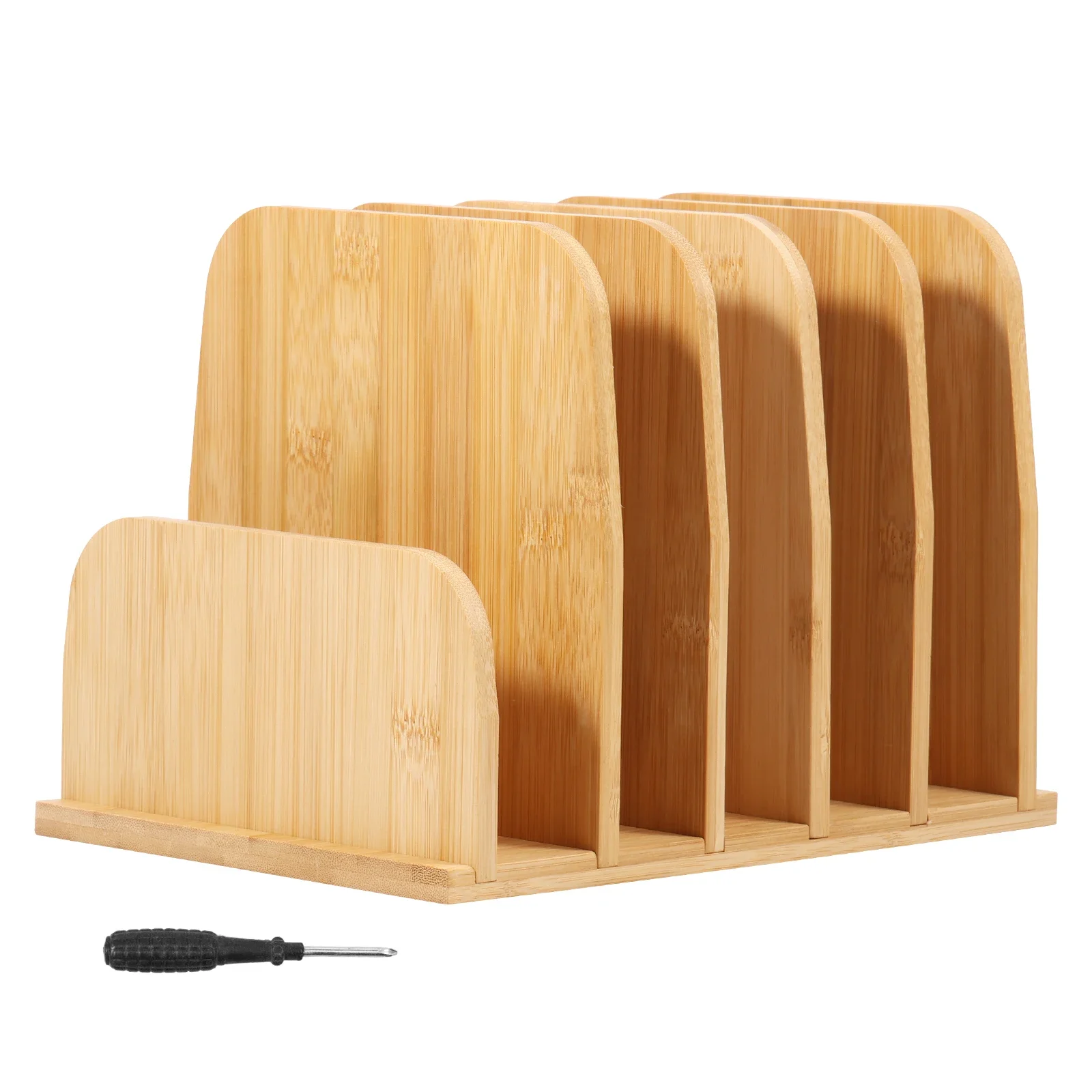 

Регулируемый настольный органайзер для файлов с несколькими слотами, бамбуковая столешница, держатель для сортировки почты, держатель для хранения документов, писем для домашнего офиса