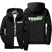spring and autumn men's hoodie sports jacket casual zipper leather coat Fendt men's sportswear fashion jacket men's jacket