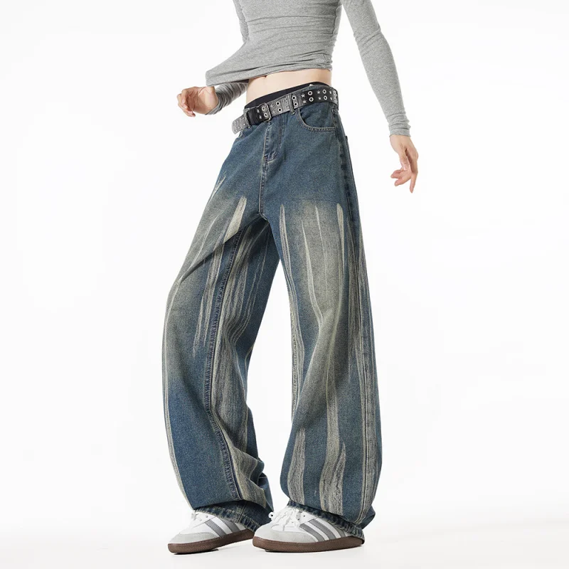 جينز GIOIOMens، جينز رجالي غير رسمي فضفاض ومستقيم جديد للفصول الأربعة، ملابس رجالية