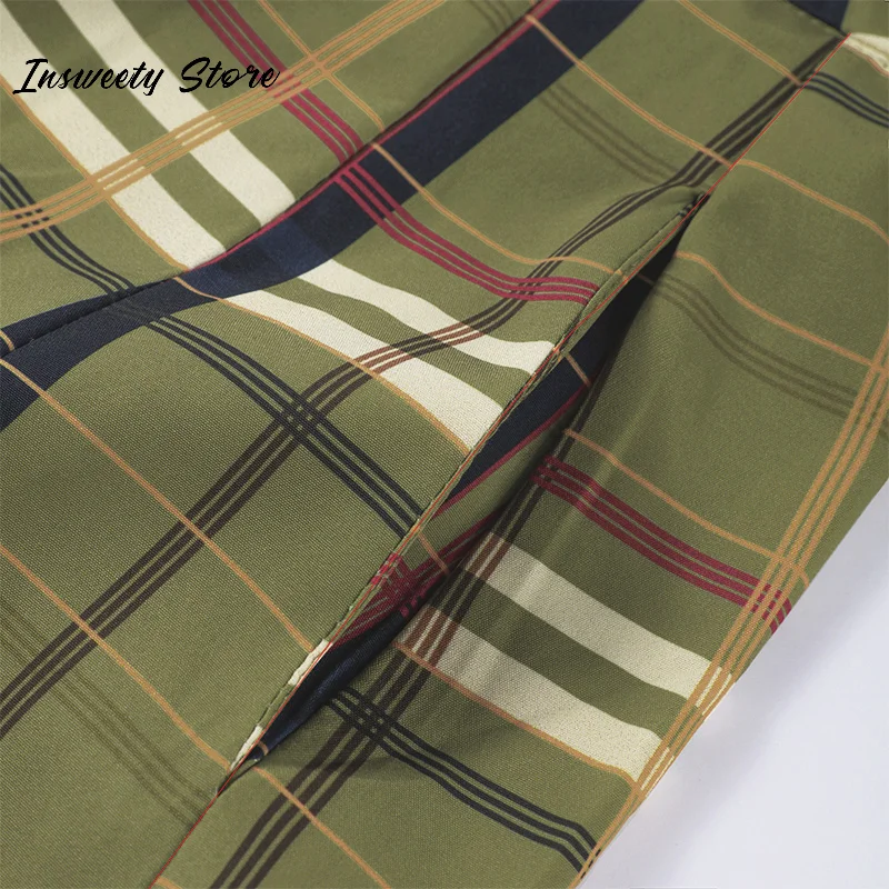 موضة السراويل منقوشة بألواح المرأة فضفاضة عالية الخصر مستقيم كل مباراة بنطلون طويل 2025 الخريف جديد السيدات ملابس الشارع الشهير غير رسمية #6