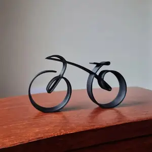 Bicycle sculpture framed with thread, simple and minimalist style, thin finish, bicycle silhouette, ornament, home decoration, gifts 6 Main Decorative Bike Sales - №5