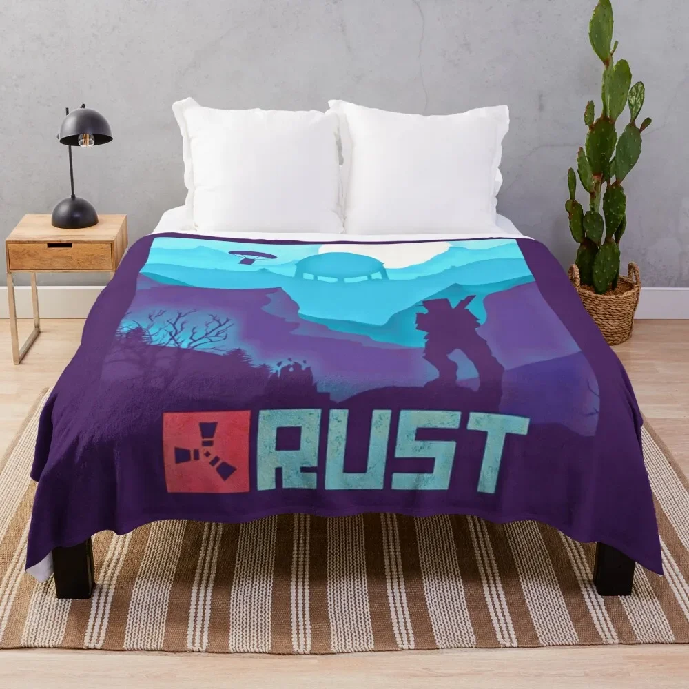 Rust Game Poster Throw Blanket Soft Big Giant Sofa Blankets