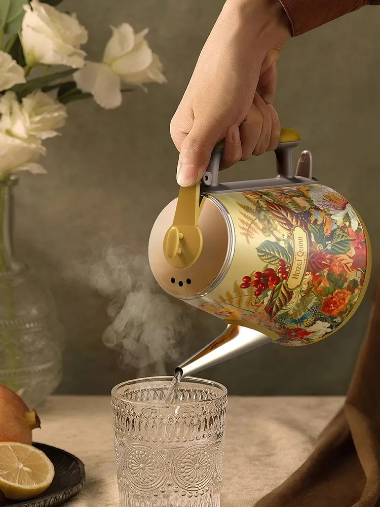 1L 1360 واط ريترو التلقائي انقطاع التيار الكهربائي غلاية مياه المرجل 304 الفولاذ المقاوم للصدأ Strix ترموستات مكافحة الجافة