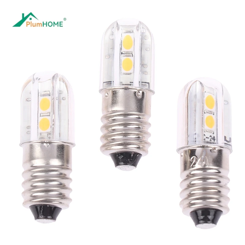 

1PC E10 Indicator Light 100LM E10 Led Bulb 4pcs LED 3030 6V 12V 24V Lamp Work Light Warm White For Torch Car Indicator Light