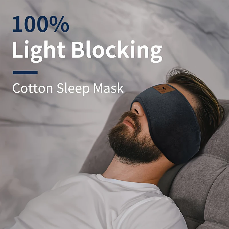 Music Bluetooth Eye Mask for Plane Train Travel Sleeping Patch Wireless Bluetooth Headset Sleep Mask Wireless Earphones