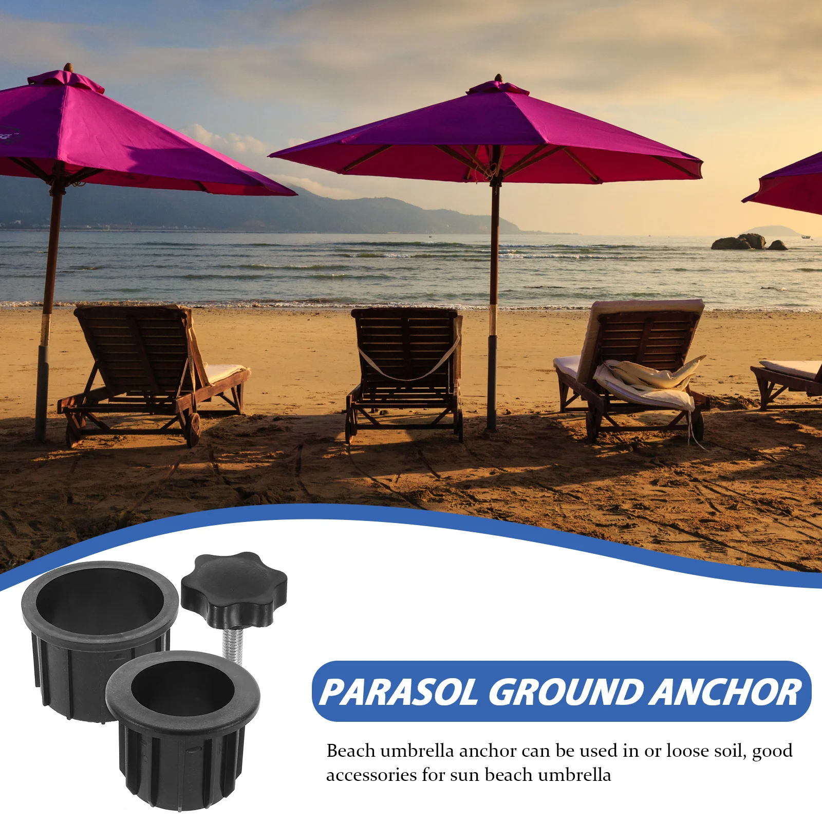 

1 set Outdoor Patio Umbrella Hole Plug Screw Covers Parasol Ground Anchor Replacement Parts Base Stand Accessories