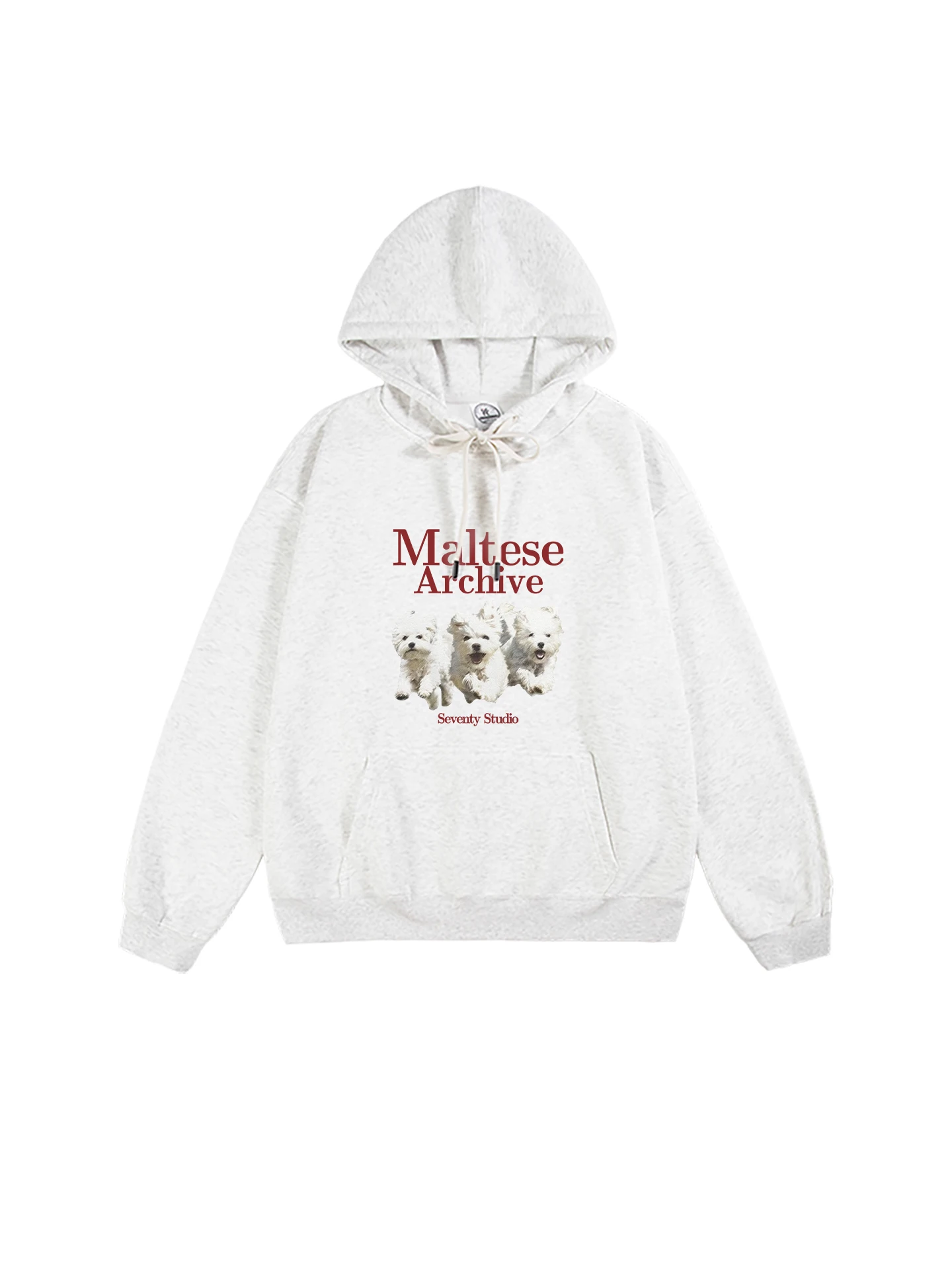 เสื้อฮู้ดพิมพ์ลายสุนัขสุดฮิตสำหรับผู้หญิง ทรงหลวม ผ้าคอตตอนผสมโพลีเอสเตอร์ แขนยาว คอกลม เสื้อสเวตเตอร์ ฤดูใบไม้ร่วง ฤดูหนาว รุ่นใหม่