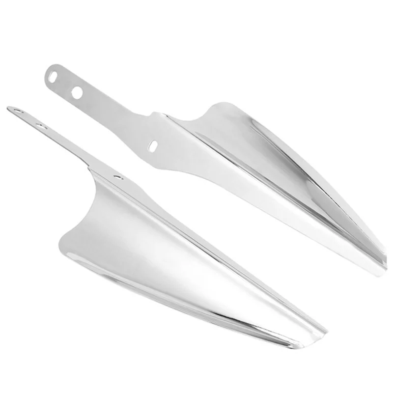 รถจักรยานยนต์ส้อมด้านหน้า Mount Deflectors ลมกระจก Fairing สําหรับ Touring Road King 1995-2021 (เงิน) อะไหล่