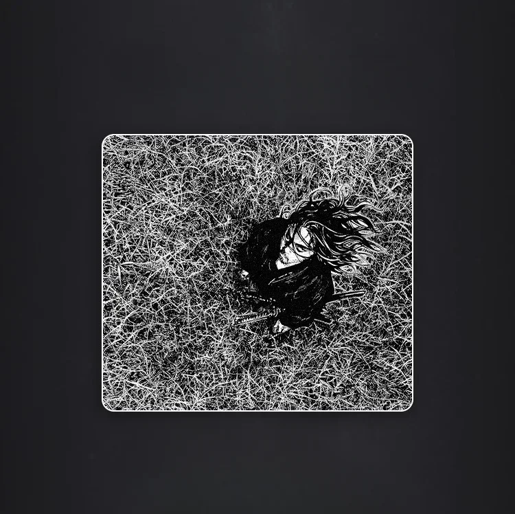 Imagem -03 - Atom Samurai Series Resina Mouse Pads Crystal Snow And Sand Mist Mouse Pads Personalizados para Jogos Professional Hard Desktop Pad pc Fps