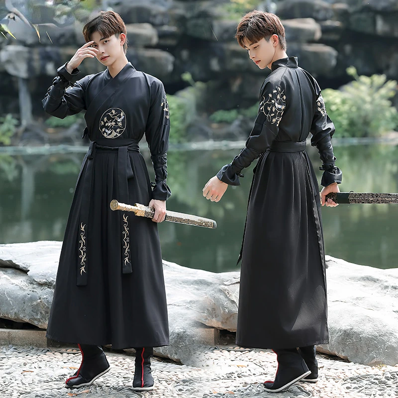 

Hanfu Robe Chinese National Dance Costume Oriental Swordsman Outfit Han Dynasty Cosplay Clothing Ancient Dance Stage Performance