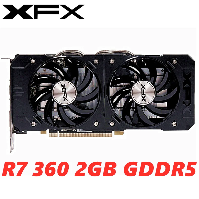 

Grafis Asli Kartu XFX R7 360 2GB GDDR5 Original AMD Radeon R7 360P 2G GTX 1060 Kartu Layar Grafis GPU Desktop PC PCI-E