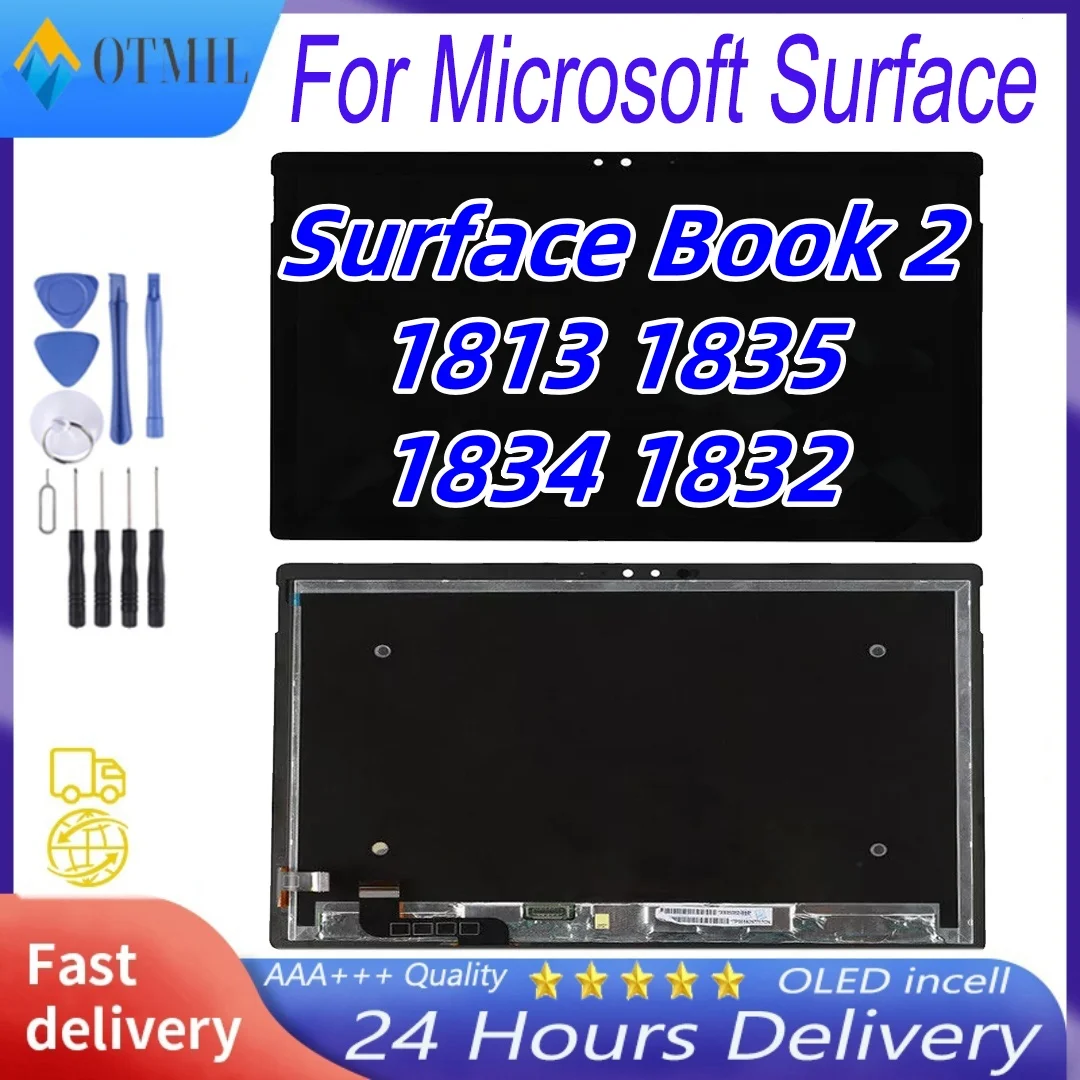 AAA+ Original For Microsoft Surface Book 1 1703 1704 LCD Display Touch Screen Digitizer Assembly 13.5