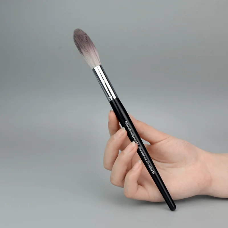 Flame Long Hair S93 Pro Featherweight Blending Brush Fan Brush Soft Cheek Blush Highlighter Beauty Cosmetic Tool