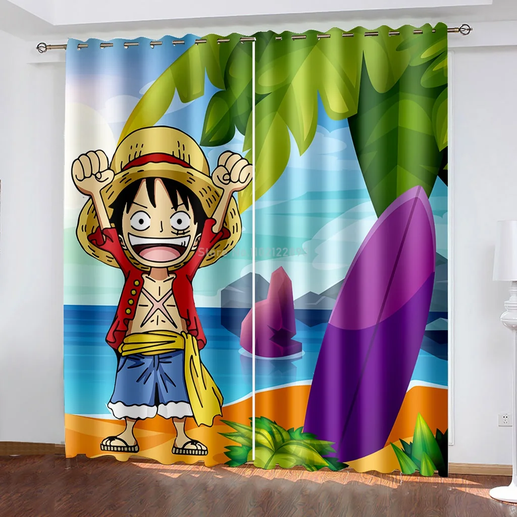 Anime Chopper 2 Panels/Set Window Curtains Block out Fabric Drapes Darkening Thermal Insulated Living Room Bedroom