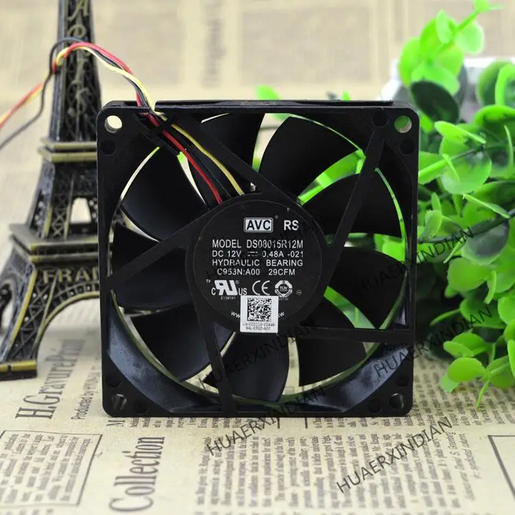 New   8015 8CM 8  DS08015R12M 0.48A -021 3 Cooling Fan Assembly Kit