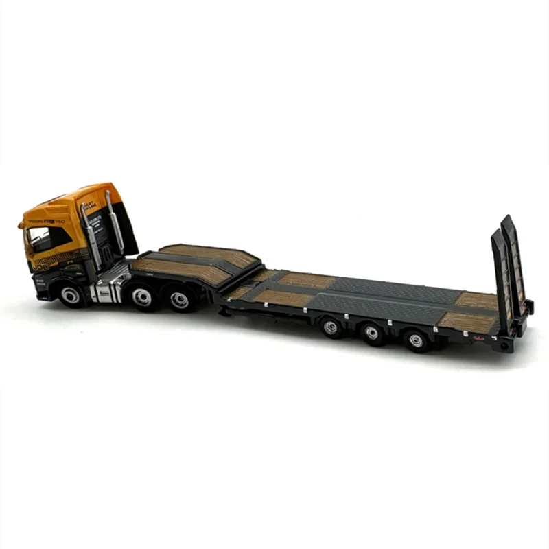 Diecast Alloy 1:148 Scale FH4 Truck Trailer Cars Model Yellow Adult Classics Collection Toys Souvenir Gifts Static Display