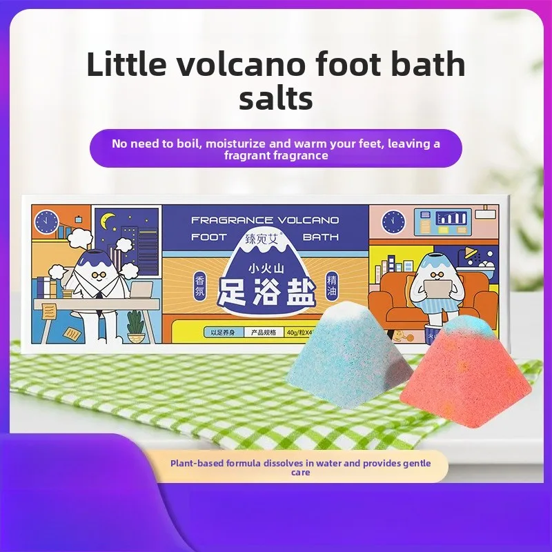 

Вулканические бомбочки для замачивания ног с эфирным маслом — быстро растворяющаяся травяная ванна для ног