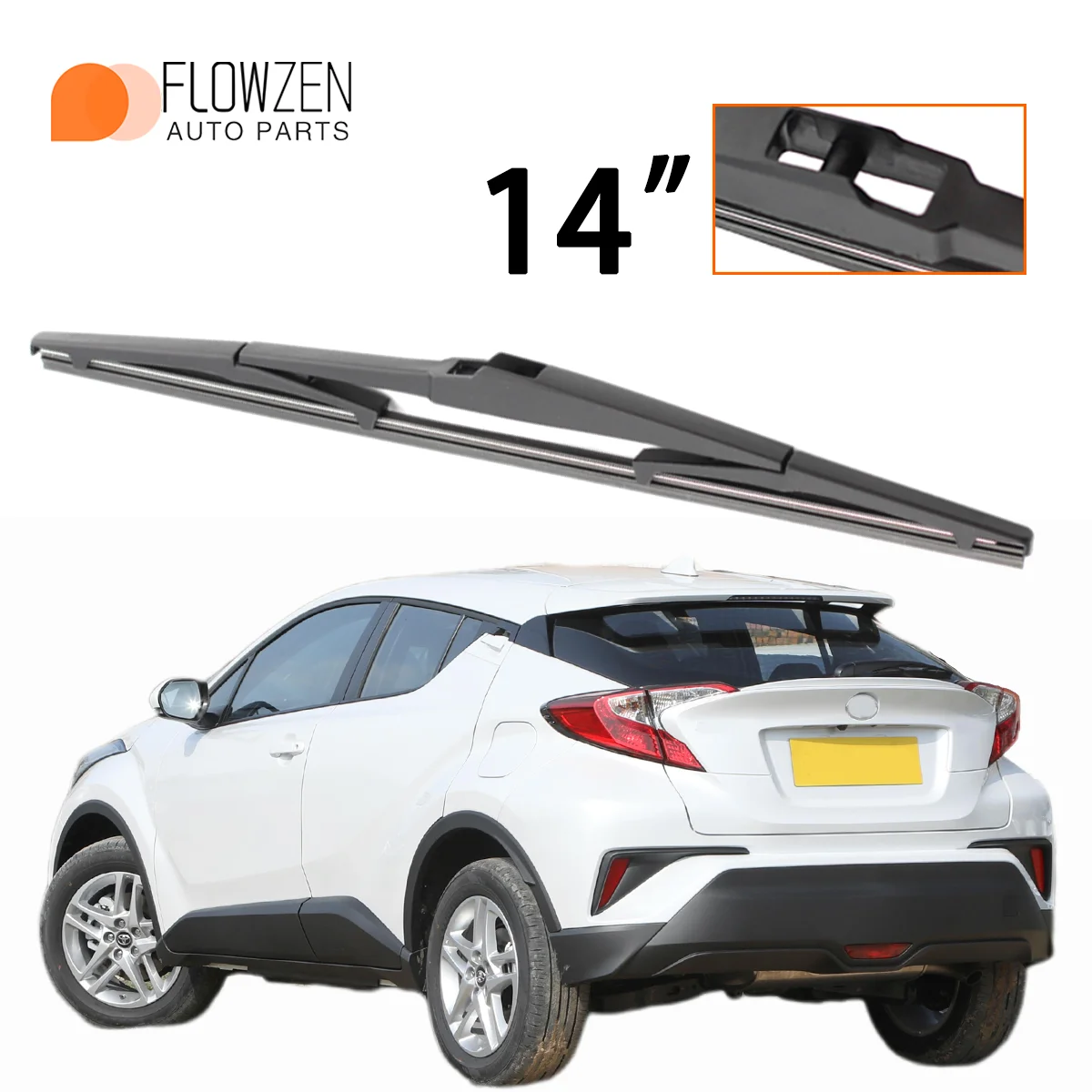 

1PC 14" Rear Windshield Washer Wiper Applicable For Toyota C-HR CHR 2016-2023 Year's Windscreen Wiper Blade Car Accessories