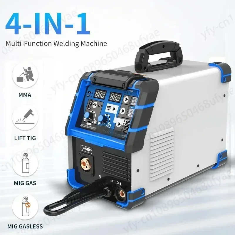 AZZUNO 200A Welder,110V/220V Dual Voltage multiprocess welder,Gas Gasless Welding Machine,4 in 1 Flux