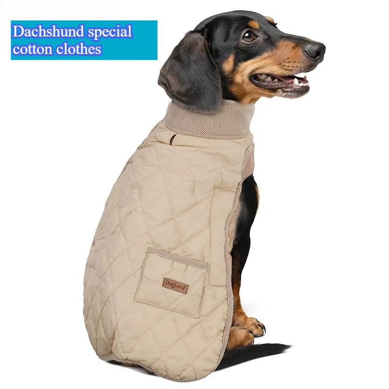 Manteau d'hiver thermique pour teckel, veste en nylon imperméable avec trou de col, garde au chaud pour chiens