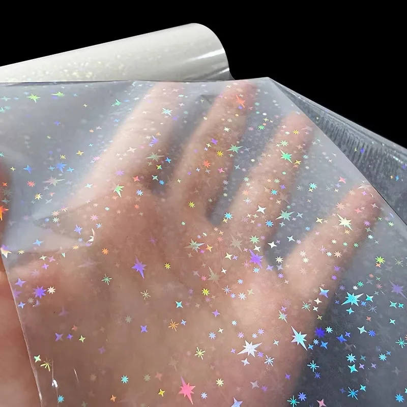 Película de Laminación Térmica BOPP con Patrón de Estrellas, Resistente al Agua y a los Arañazos, Ideal para Fotos y Efectos Holográficos