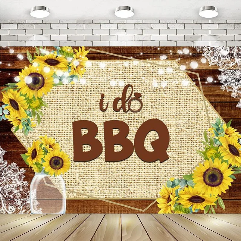 BBQ Engagement Party Backdrop Photography Backdrop Bridal Shower Background Banner Poster Decoration Happy Birthday Party