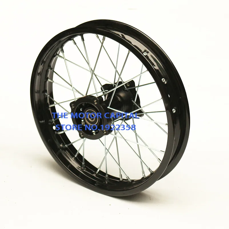 black Rear Wheel Rim 12mm Rims 1.85x14 for CRF50 CRF70 KLX110 TTR110 125 140 160cc Dirt Pit Bike