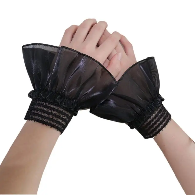 2pcgirls Wrist Cuffs Disesuaikan Lengan yang Dapat Dicetikan Prop Fotografi Warna Warna