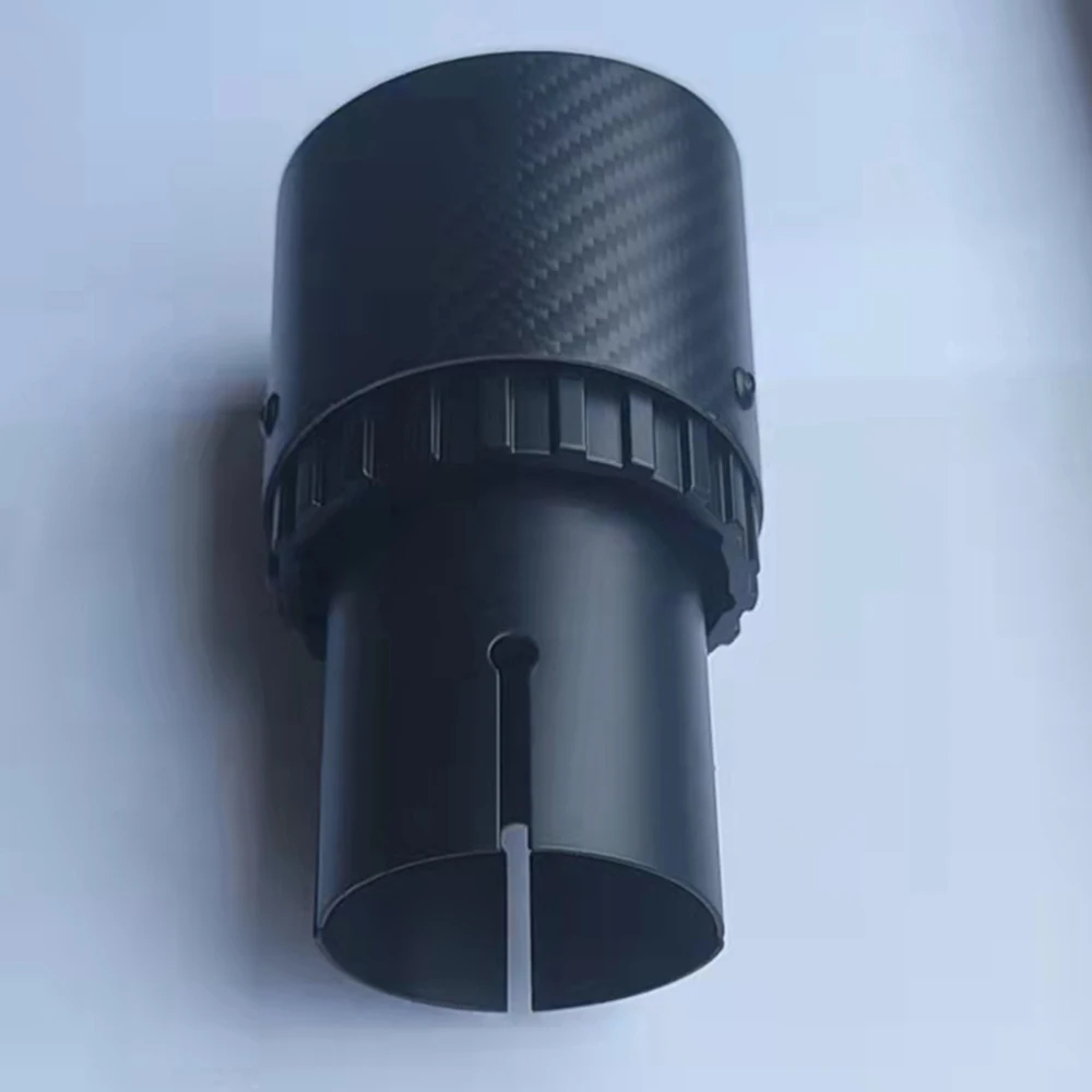 1Pcs Car Modification Black Exhaust Pipe Tail Throat Stainless Steel Exhaust Tip With Matt Carbon Fiber Muffler Tip