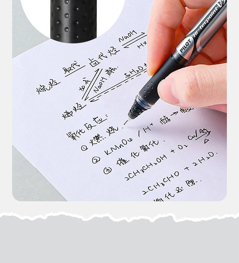 3 Stück Pilot V5 Gelschreiber, gerade Flüssigkeit, 0,5 mm, BXGPN-V5, Nadelspitze, große Kapazität, Kugelschreiber zum Schreiben von Schulbüro-Briefpapier – Detail 6