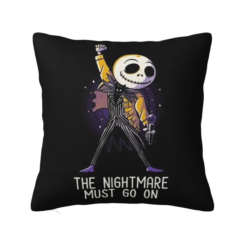 

Custom Jack Skellington Rock Singer Pillow Case 45x45cm Luxury Cushion Cover Soft Pillowcase