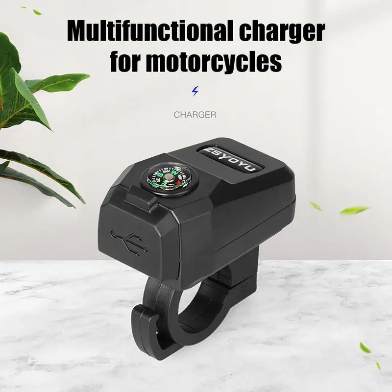 Cargador rápido USB para motocicleta, toma de corriente impermeable, adaptador de corriente de salida de alta corriente, 3.1A