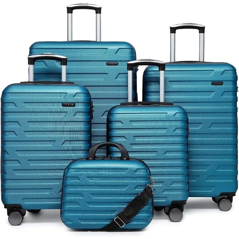 Luggage 5 Piece Sets, Expandable Luggage Sets Clearance, Suitcases with Spinner Wheels, Hard Shell Luggage Carry