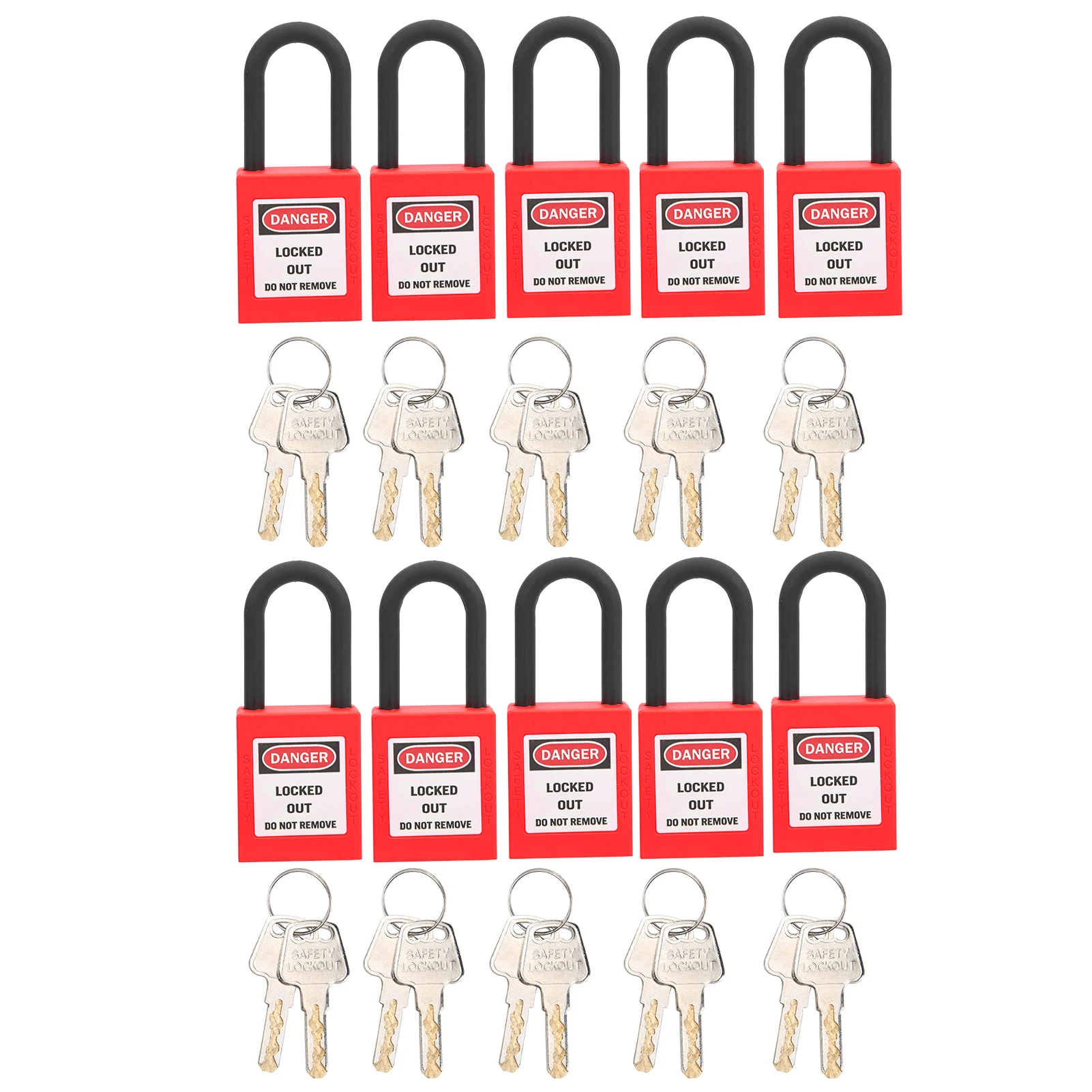 10 Sets 38Mm Lockout Lock Stofdichte Nylon Industriële Engineering Isolatie Beveiliging Tool Voor Fabrieken