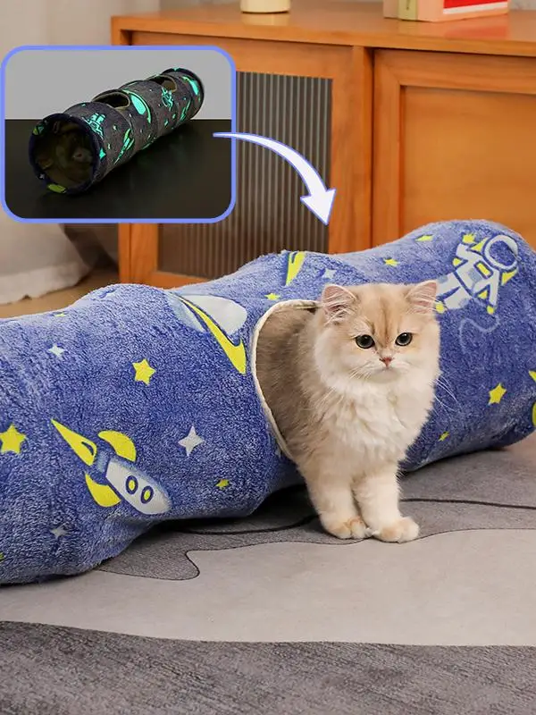 

Luminous Tunnel Maze Design Staing Straight Long Self Entertaining Toy for s Night Glow Pet Supplies Tunnel