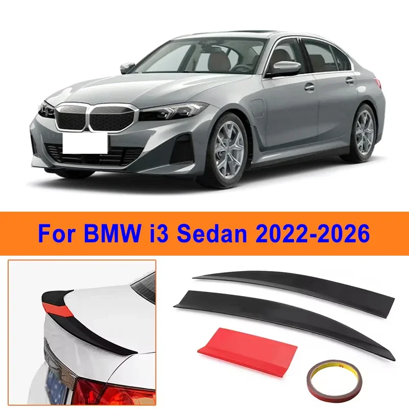 

For BMW i3 Sedan 2022-2026 3-Section ABS Rear Trunk Spoiler 115-125cm Adjustable Sports Decor Top Wing Car Exterior Parts