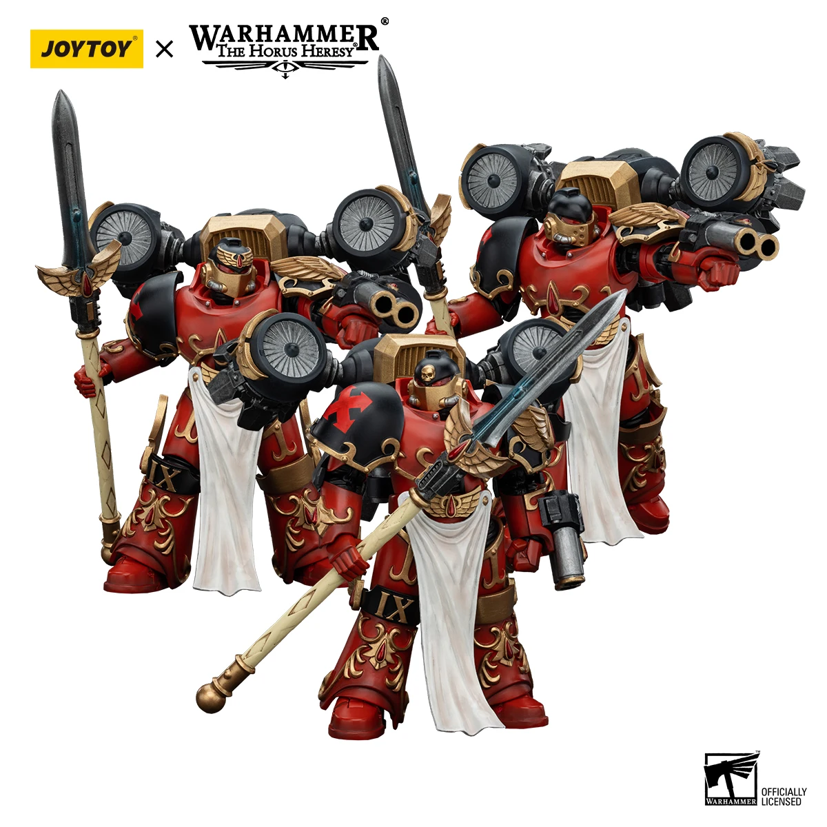 

Фигурка JOYTOY Warhammer 40K 1/18, Когорт «Светоотбойник» Кровавых Ангелов, Аниме-фигурки, Игрушки, Модель